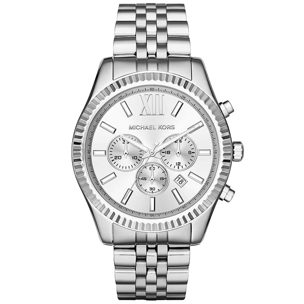 Michael Kors MK8405 Lexington Silver Mens Watch Stainless Steel - One Size | Michael Kors Sale | Discount Designer Brands