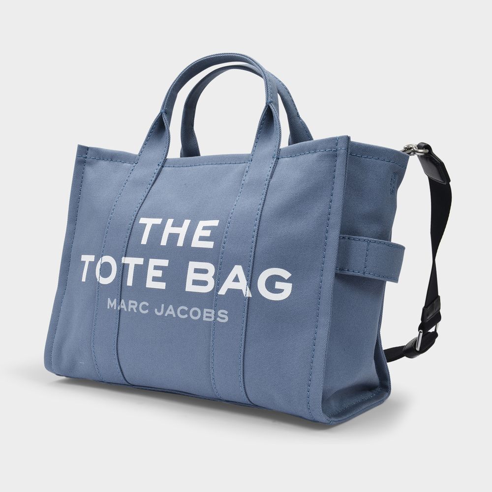 The Medium Tote Tasche aus blauem Canvas