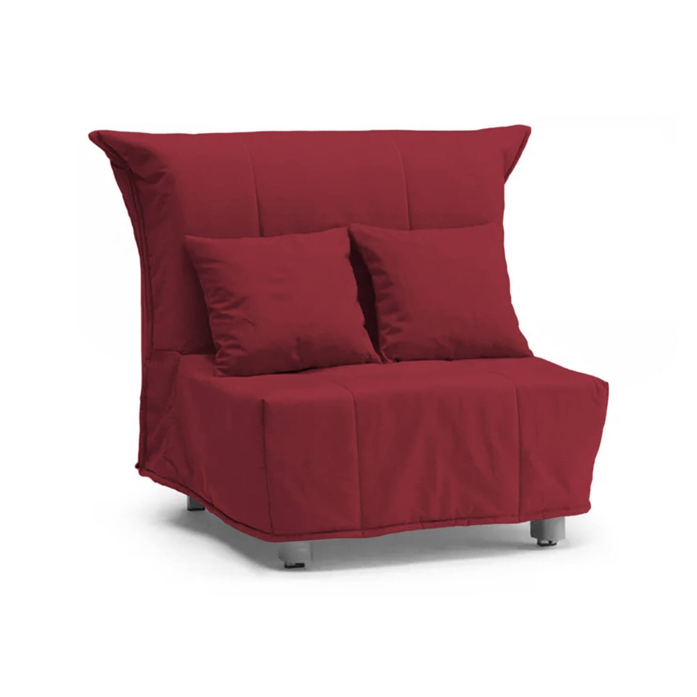 Fauteuil en tissu rouge 85x90h85 cm