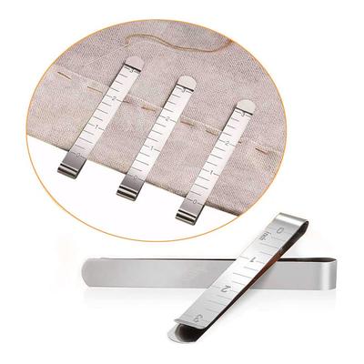 20pcs Hemming Clips Stainless Steel Sewing Clips Measurement Ruler Marking Sewing Project Quilting Supplies (3 Inches)
