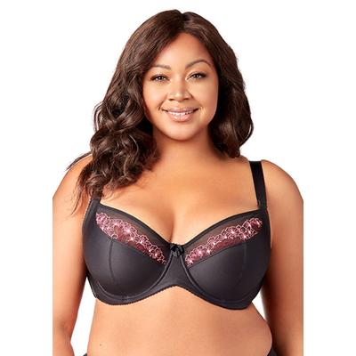 Plus Size Women's Star Curves Underwire Bra by Elila in Black (Size 46 DD/E)