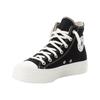 Sneaker CONVERSE "CHUCK TAYLOR ALL STAR LIFT PLATFORM EMBROIDERED CRYSTALS", Gr. 41, schwarz-weiß (schwarz, wintage weiß), Textil, sportlich, Schuhe