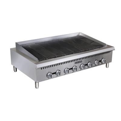 Black Diamond BDCTC-48 48" Gas Charbroiler w/ Cast Iron Grates - Convertible, Stainless Steel, Gas Type: Convertible