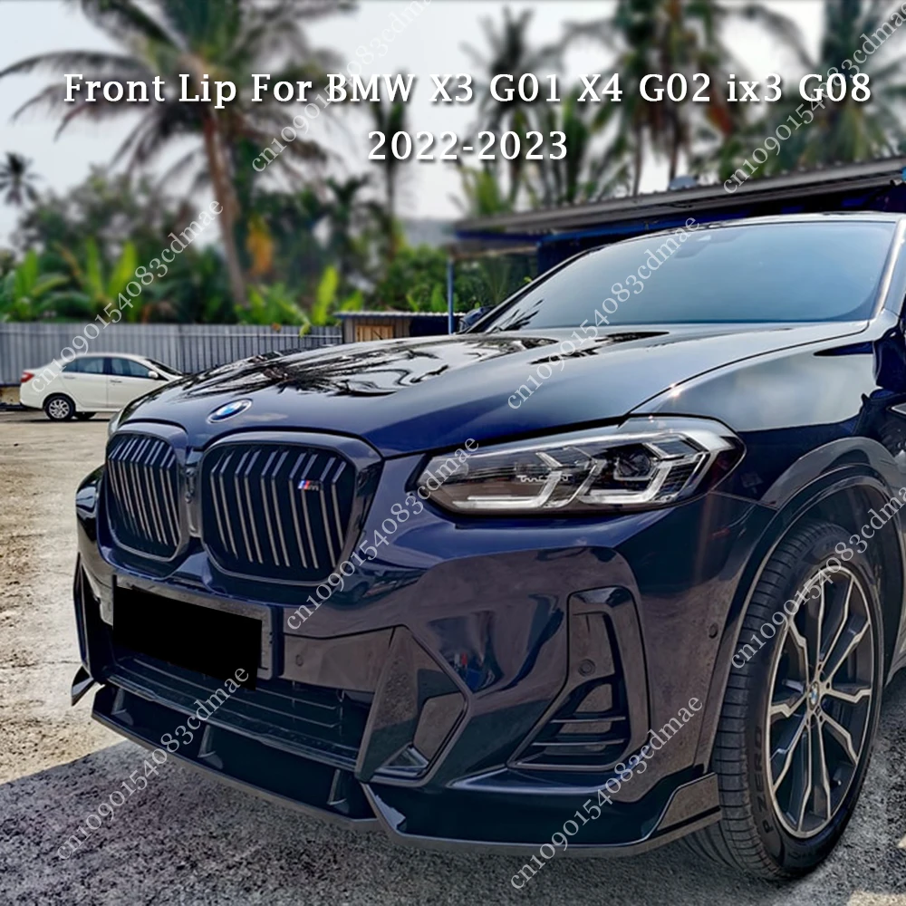 Paraurti anteriore Splitter Lip Spoiler Diffusore Per BMW X3 G01 X4 G02 M40d M40i M Sport 2022 2023 Facelift Body Guard Kit Tuning