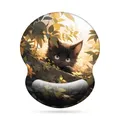 1pc The Forest And Cat Mouse Pad Polso ergonomico morbido antiscivolo Poggiapolsi Tappetino di supporto Tappetino per mouse per computer per regalo per PC da ufficio
