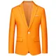 15 colori di fascia alta di lusso moda uomo giacche da abito slim tinta unita di alta qualità casual un bottone singolo blazer da festa di nozze
