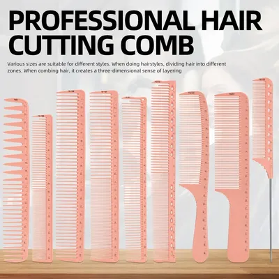 Hairdressing Comb Anti-Static Hairstyling Hairbrush Salon with Scale Comb Home Hair Styling Handle Brush Styling Tools﻿