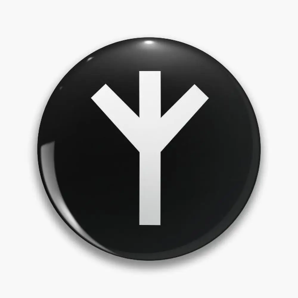 algiz rune Pin-Knöpfe, Broschen, Schmuckzubehör, individuelle Brosche, modische Anstecknadeln Image