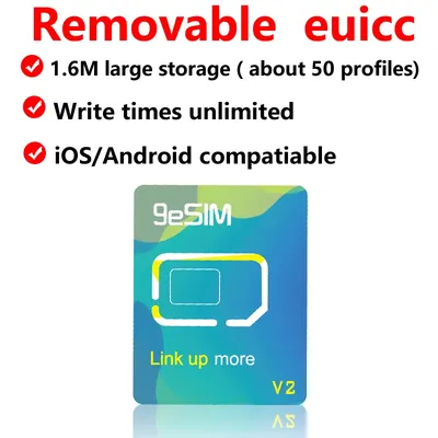 9esim V3 esim to sim card adapter for android 、iphone 15 14 iphone 16 pro max ，removable euicc