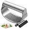 Verbesserte Edelstahl Knoblauch Presse Squeezer Manuelle Knoblauch Ingwer Rocker Crusher Knoblauch Schneiden Hackfleisch Werkzeuge Küche Gadgets