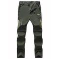 Per uomo Pantaloni Convertibili con Zip Pantaloni da escursionismo Estate Esterno Impermeabile Delicato sulla Pelle Asciugatura Rapida Elastico Pantaloni Elastico in vita Esercito verde Grigio scuro
