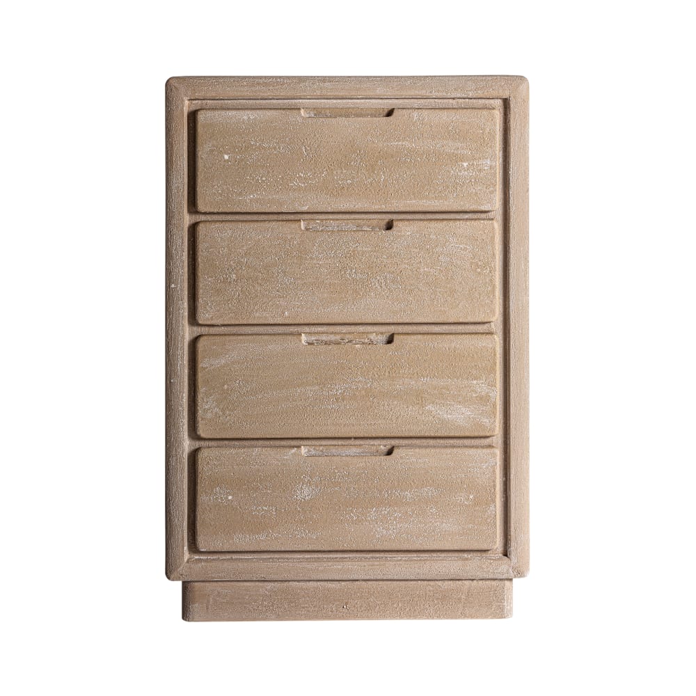 Chiffonier en bois mdf brun clair en 60x35x90 cm