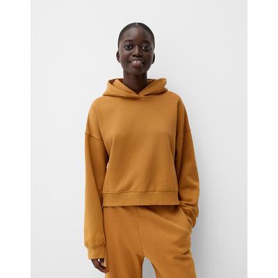 Bershka Plush Hoodie Women L Light Brown