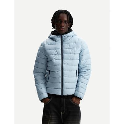 Bershka Lightweight Puffer Jacket Men M Light Blue