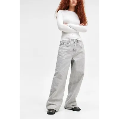 BDG Grey Jaya Stripe Jeans - Grey 34W 32L at Urban Outfitters