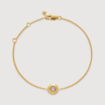 Gold June Birthstone Chain Bracelet Moonstone