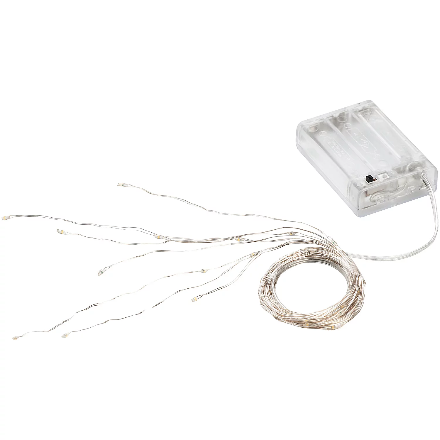 LED Micro-Bündellichterkette mit Batteriekasten und Timer, 60 LEDs Image