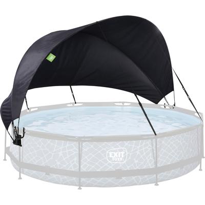 Poolverdeck EXIT "Sonnensegel", schwarz, B:360cm H:190cm T:360cm, Polyester, Verdecke, spendet Schatten beim Baden in de