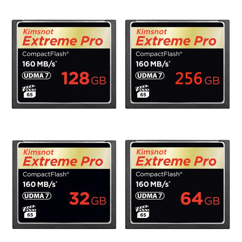 Kimsnot Extreme Pro Compact Flash-Karte 32 GB 64 GB 128 GB 256 GB Speicherkarte CF-Karte 1067x High Speed 160 MB/s UDMA7 für Canon Nikon Image