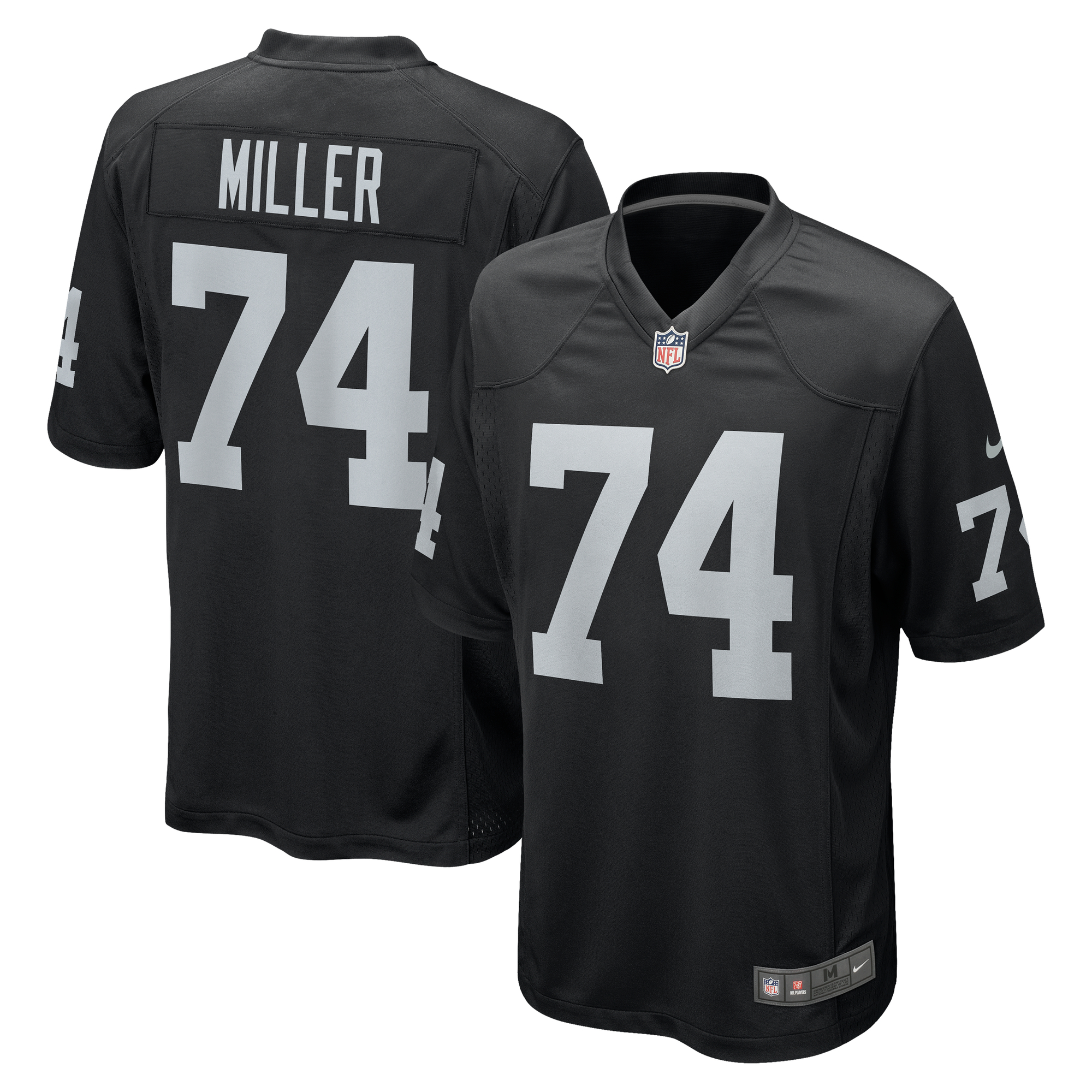 Las Vegas Raiders Nike Game Heimtrikot - Schwarz - Kolton Miller- Herren Image