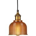 Lustre vintage industriel 15cm verre Lumière suspendue Pendentif E27 Rétro Loft Lampe de plafond
