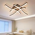 ZMH - Plafonnier led Plafonnier Salon - 24W Lampe de Salon en Bois 3000K Blanc Chaud Design Moderne