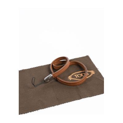 Tod's Damen Leder-Handykette mit metallischen Akzenten in Beige Image