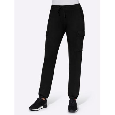 Jogger Pants CLASSIC BASICS, Damen, Gr. 46, Normalgrößen, schwarz, 100% Baumwolle, unifarben, lang, Hosen Image