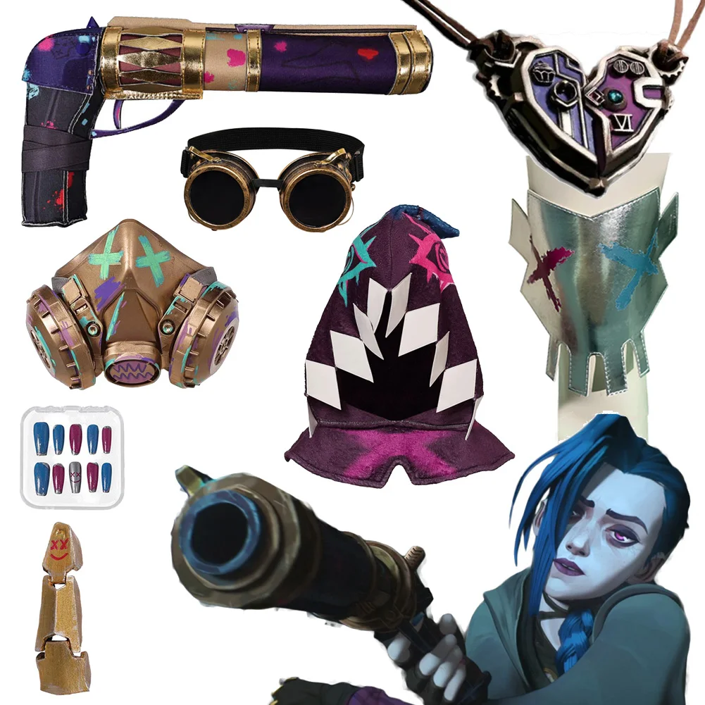 Fancy Arcane Jinx Waffe Pistole für Frauen 2024 Spiel LoL TV 2 Cosplay Kostüm Zubehör Erwachsene Frau Hand Requisiten Dekor Geschenke Image