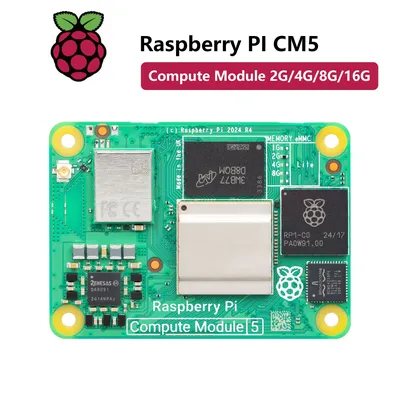 Offizielles Raspberry Pi Compute Module 5 CM5 Broadcom BCM2712 16 GB/8 GB/4 GB/2 GB RAM 2,4/5,0 GHz WiFi Bluetooth 5.0 Raspberry Pi CM5