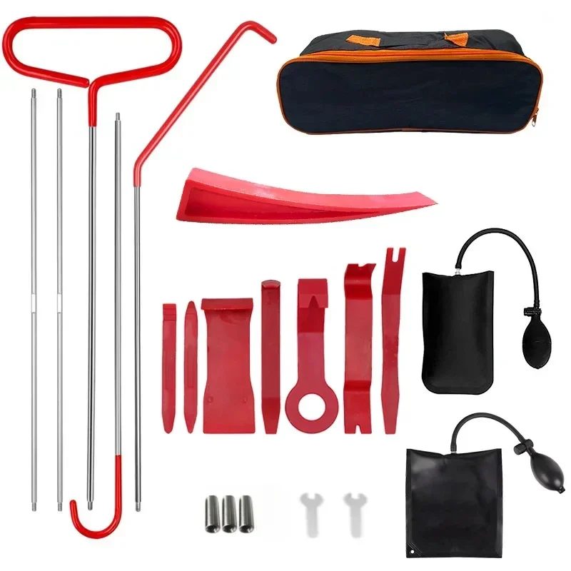 Auto Tür Werkzeug Kit Aufblasbare Luftpumpe Auto Fenster Tür Öffnen Befestigung Greifer Werkzeuge Lange Reichweite Kits mit Tragetasche Image