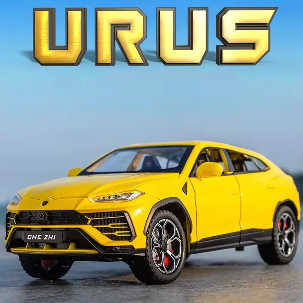 1:24 Scale URUS Alloy Diecast Models Toys Cars with Light Music Sports Car 6 Doors Opened Vehicles Model for Boys Xmas Gift Toys