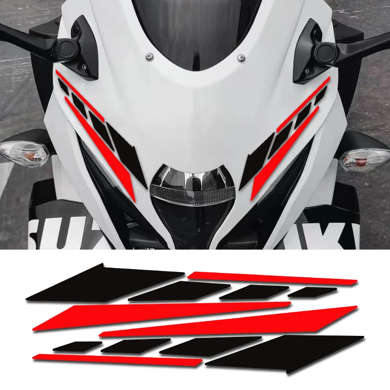 1 Paar Motorrad-Frontverkleidungsaufkleber, coole Motorradaufkleber, kratzfest, wasserdicht, für Elektroroller, Yamaha, Suzuki, Honda Image