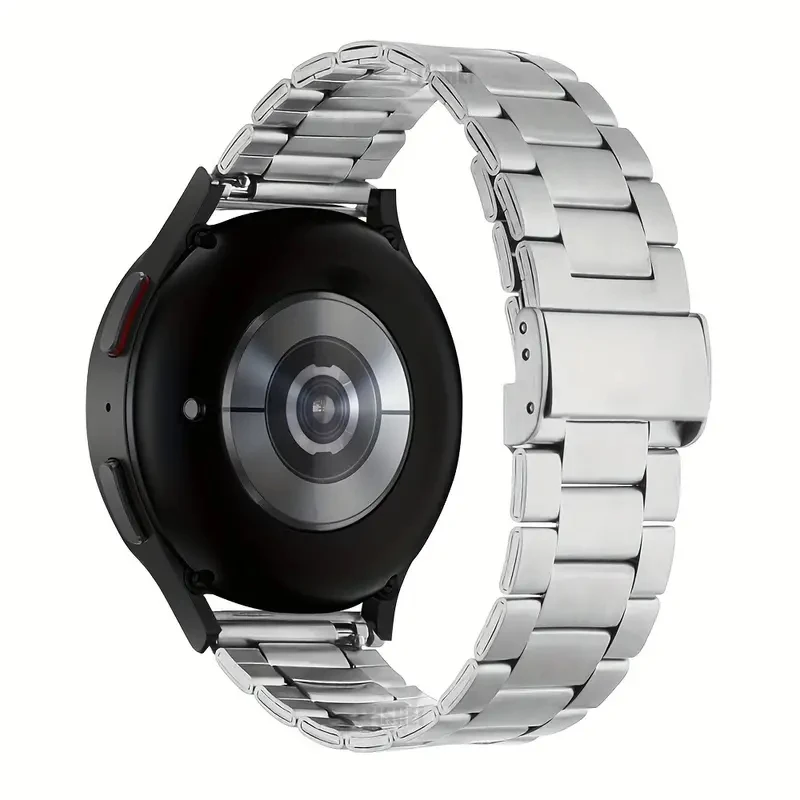 Edelstahl-Metall-Uhrenarmband, kompatibel mit allen 22-mm-Uhren. Luxuriöses Edelstahl-Metall-Uhrenarmband mit Schnellverschluss, Unisex Image