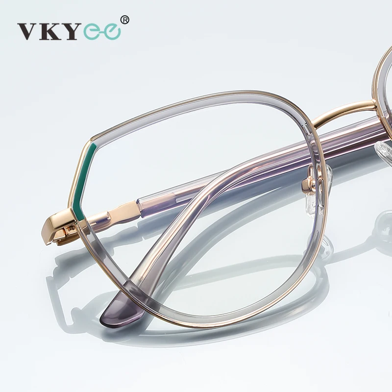 VICKY Mode Personalisiertes Design Damen Neuer Stil Blaulichtschutz Metall und TR Optische Rahmen PFD3130 Lesebrille Image