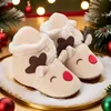 Weihnachten Winter Baby Schuhe 0-18M Erste Wanderer Schnee Stiefel Weiche Seitige Bequeme Jungen Und Mädchen Wanderschuhe