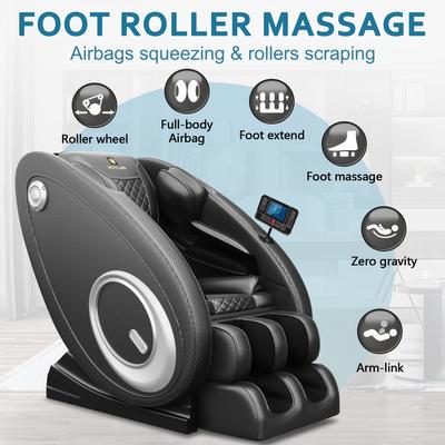 TEMU Gentle Care, Ergonomic 0 Gravity Massage Chair With Wireless Speaker, Heating , , Foot Roller, Touch Screen - Blue And , Ideal For Home And Office Use, Comfy Chair