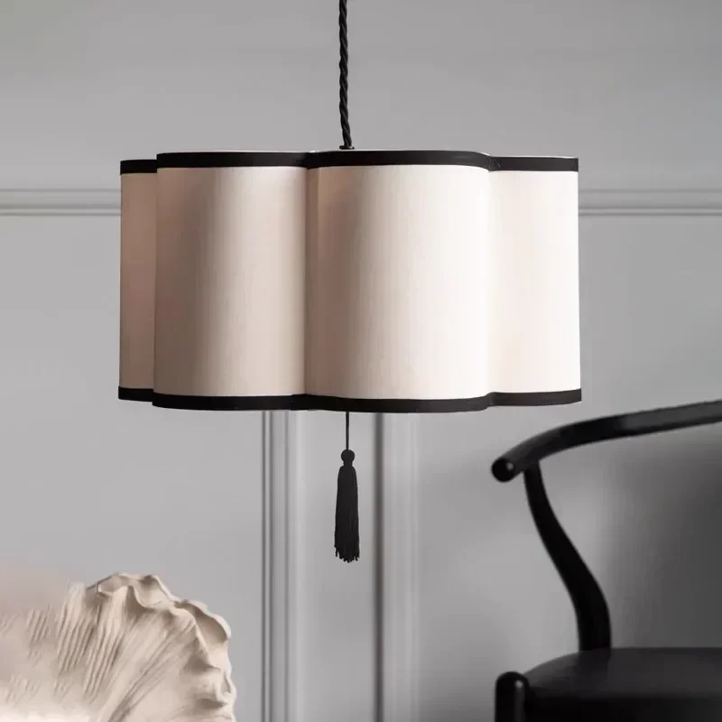 Nordic Stoff Kronleuchter Lampen Küche Schlafzimmer Restaurant Bar Anhänger Lichter Hause Dekoration Glanz Beleuchtung Droplight Leuchte Image