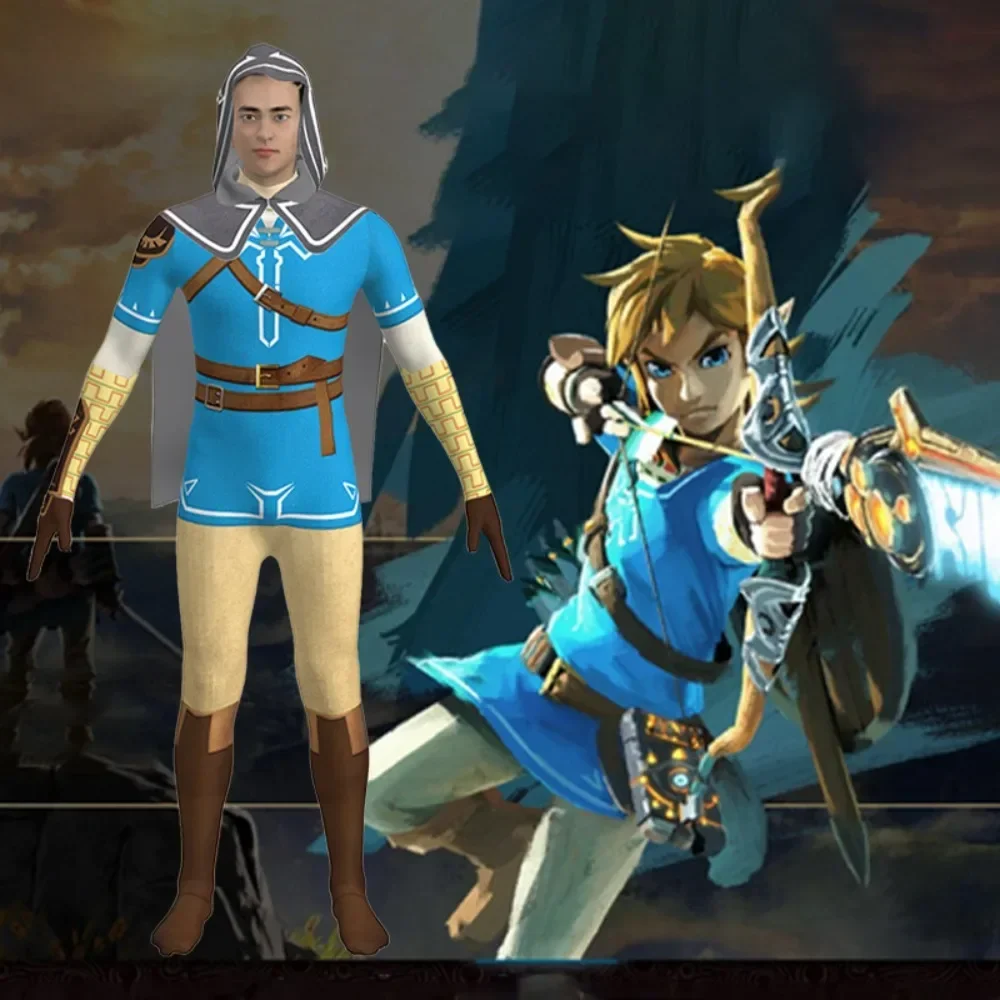 Anime Spiel Heroes Linke Kinder Overall Cosplay Kostüm Spiel Zelda Kinder Erwachsene Body Halloween Weihnachten Party Dress Up Image