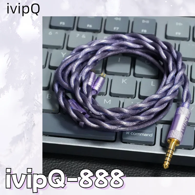 ivipQ-888 HIFI Kopfhörer Upgrade Kabel mit 4,4mm/3,5mm Stecker Einbau-0,78 2pin/N5005 Für MOONDROP IEM Kabel Image