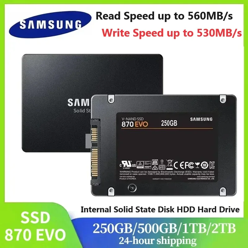 SAMSUNG SSD 870 EVO Interne Solid State Disk HDD Festplatte SATA3 2,5 Zoll Laptop Desktop 1 TB 2 TB 250 GB 500 GB PC MLC disco harter Image