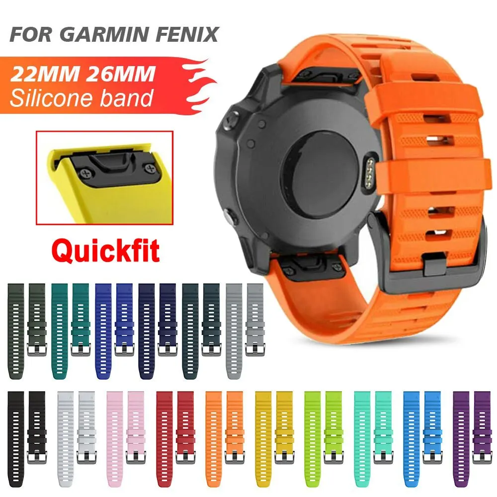 22mm 26mm Silikon-Quickfit-Armband für Garmin fenix 7x7 6x6 5 5x Epix 2 Smartwatch-Armbänder Armband für Garmin Enduro 26mm Image