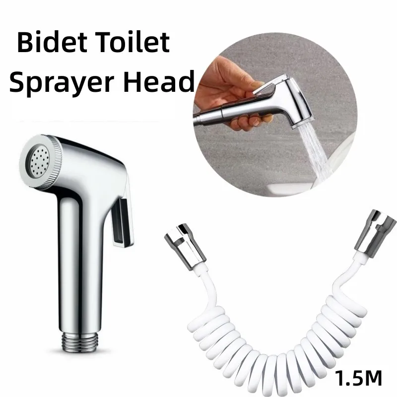 Bidet Wc Sprayer Kopf Handheld Bidet Wasserhahn Spray 1,5 M Schlauch Für Sanitär Shattaf Dusche Kopf Selbst Reinigung Zubehör