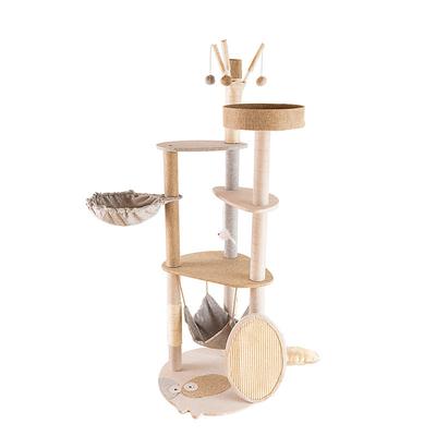 56 Large Cat Tree Indoor Climbing Activity Tower with Scratching Posts, multi-level