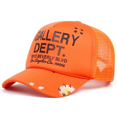 Men's Baseball Cap Sun Hat Trucker Hat Black Orange Cotton Adjustable Fashion Casual Daily Festival Print Sunscreen Breathable