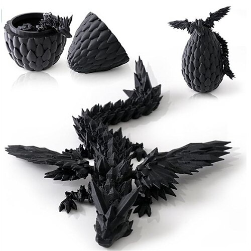 3D Gedrucktes Drachen Ei Regenbogen fliegender Drache in bunten Eiern Fidget Spielzeug für Geburtstagsgeschenk Flexibles Schreibtischfiguren Deko Weihnachten Geschenk Image