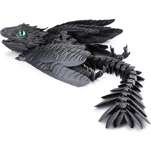 Gefederter Wyvern Drache 3D Druck Drache artikulierter Drache Fidget Drache 3D gedruckte Spielzeuge Desktop Haustier Weihnachtsgeschenk Image