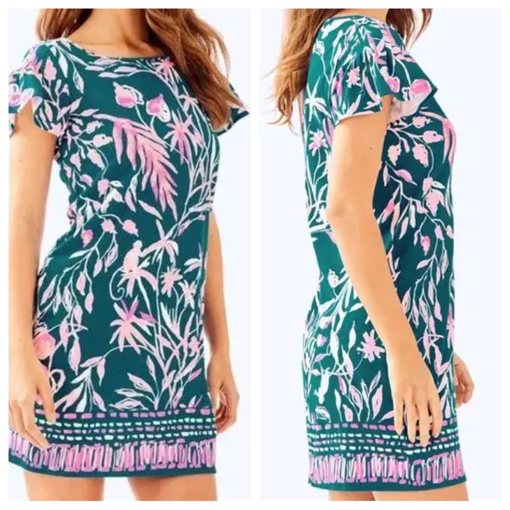 Lilly Pulitzer Dresses | Lilly Pulitzer Marah Dress Tidal Wave It’s Prime Time Xl Extra Large Teal & Pink | Color: Blue/Green/Pink | Size: Xl