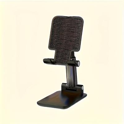 TEMU Adjustable Universal Mobile Phone And Tablet Holder, Made Of Abs Material, Foldable And Retractable Desktop Installation, Waterproof, Portable For Live Broadcasts, Online Courses And Use Image