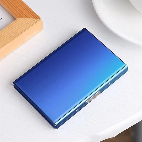 Porte-cartes de crédit RFID en acier inoxydable, portefeuille pour cartes de crédit, porte-cartes de visite pour femmes et hommes